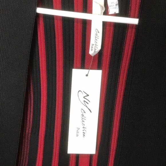 NY Collection Petite Striped Open-Front Cardigan women’s PS - Picture 5 of 9
